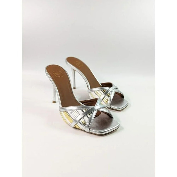 Malone Souliers Women's Perla 85 Metallic Mules Sandals Size 36.5 EU (MSRP $695) - Picture 8 of 11